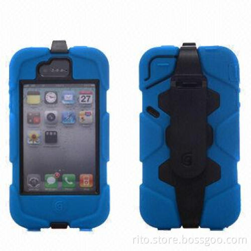 Good-quality Survivor Case for iPhone4/4s, Light Blue+Black